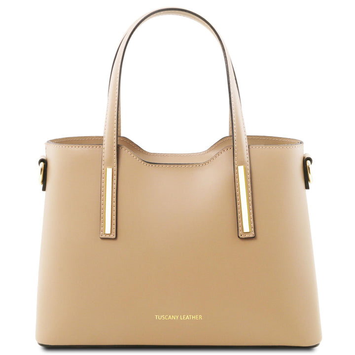 Tuscany Leather Olimpia Ledertasche aus Leder - Klein Champagne, Champagne
