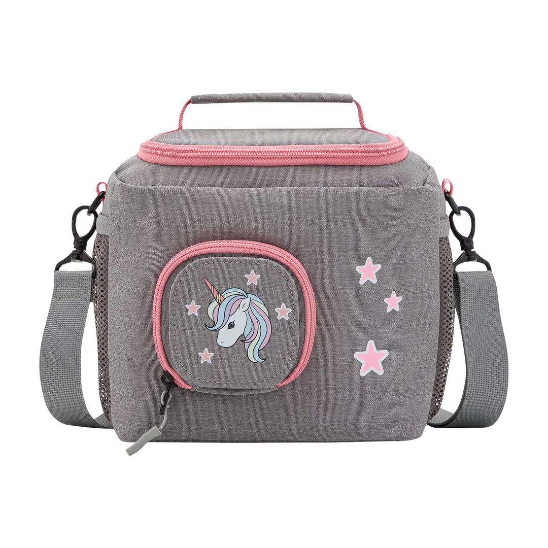 JP Journey Tasche für Toniebox - Transporttasche für 10 Figuren und Box, Reise und Auto (Grau-Rosa E