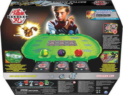 BAKUGAN Evo Battle Arena, zerlegbares Spielfeld in neongrün mit exklusivem Aurelus Leonidas