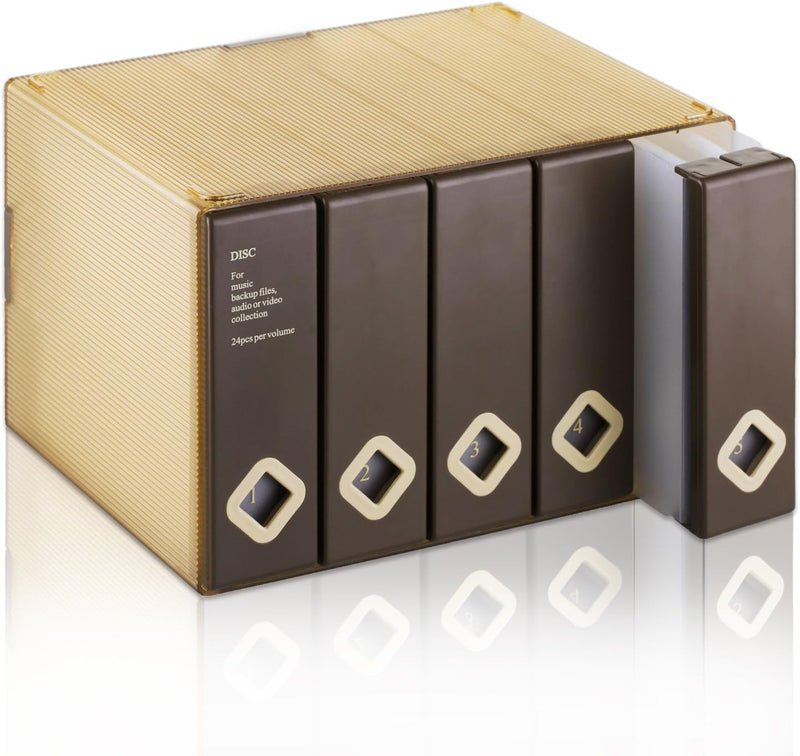 AhfuLife CD/DVD/Blu-ray Aufbewahrung Boxen Farbenfrohe, DVD Box Platzsparende Transport-Hüllen, CD H