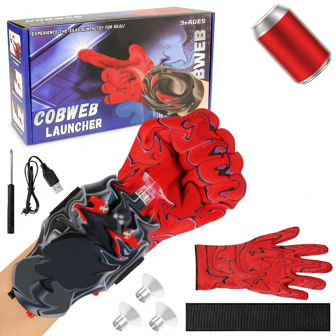 Spid-ER-Web Shooter-9.4ft in automatische Seil Launcher mit USB-Ladung-Launcher Handschuhe,Elektrisc