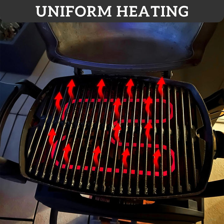 Kingsea Ersatzteil Heizelement Kompatibel mit Weber Q140, Q1400 Grill,Rostfreie Stähle Heizspirale,6