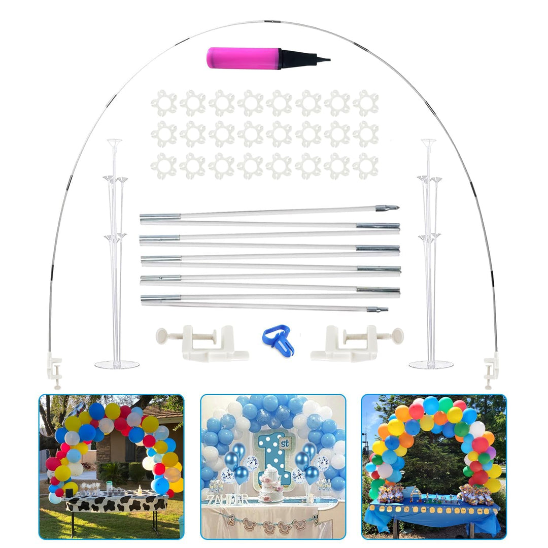 CZCPARY Tisch-Ballonbogen Kit, wiederverwendbare Faser Ballonbogen Stützen, verstellbare Ballonbogen