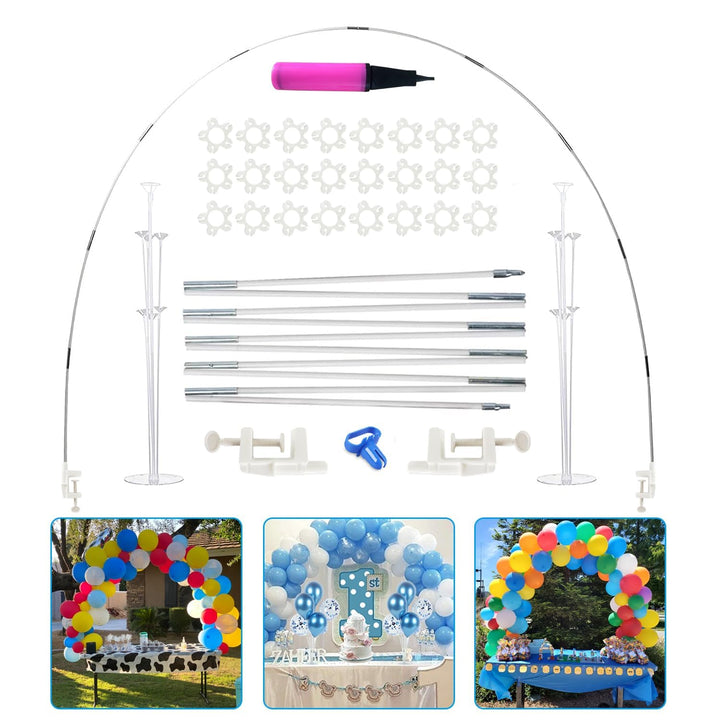 CZCPARY Tisch-Ballonbogen Kit, wiederverwendbare Faser Ballonbogen Stützen, verstellbare Ballonbogen