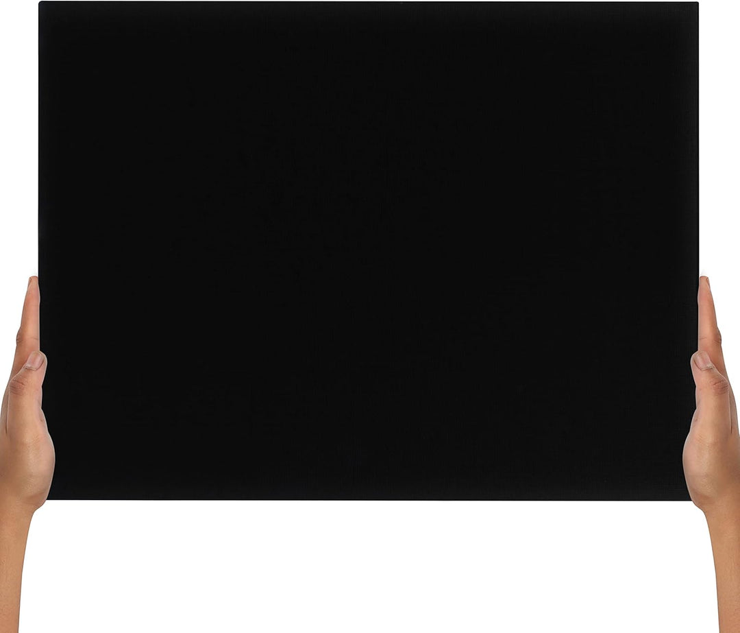 Belle Vous 4 Stk Leere Schwarze Leinwände zum Bemalen - 40 x 50 cm - Vorgespannte Grosse Leinwand -