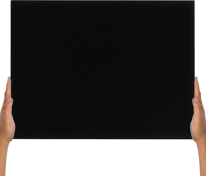 Belle Vous 4 Stk Leere Schwarze Leinwände zum Bemalen - 40 x 50 cm - Vorgespannte Grosse Leinwand -