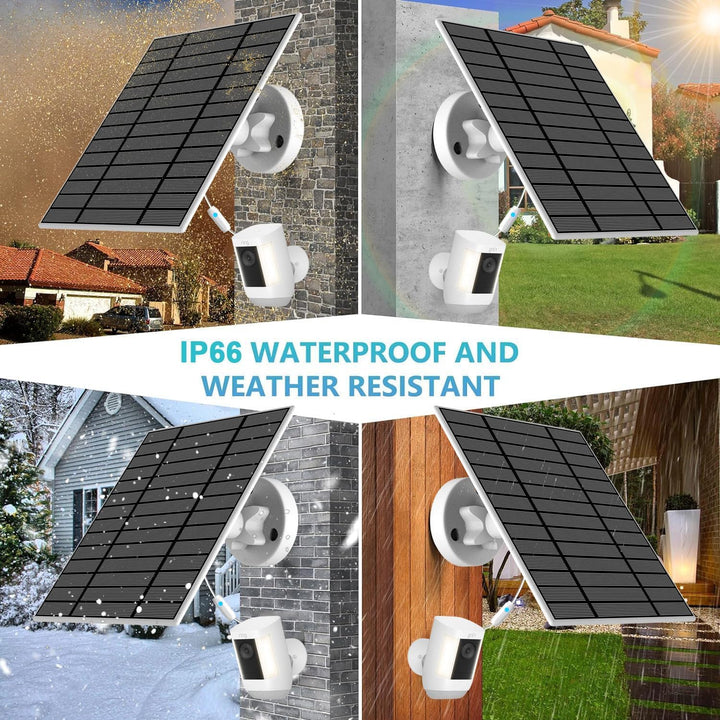6W Solarpanel mit Ladewarnung, Atemlicht, für Ring kamera mit eingebauten wiederaufladbaren Batterie