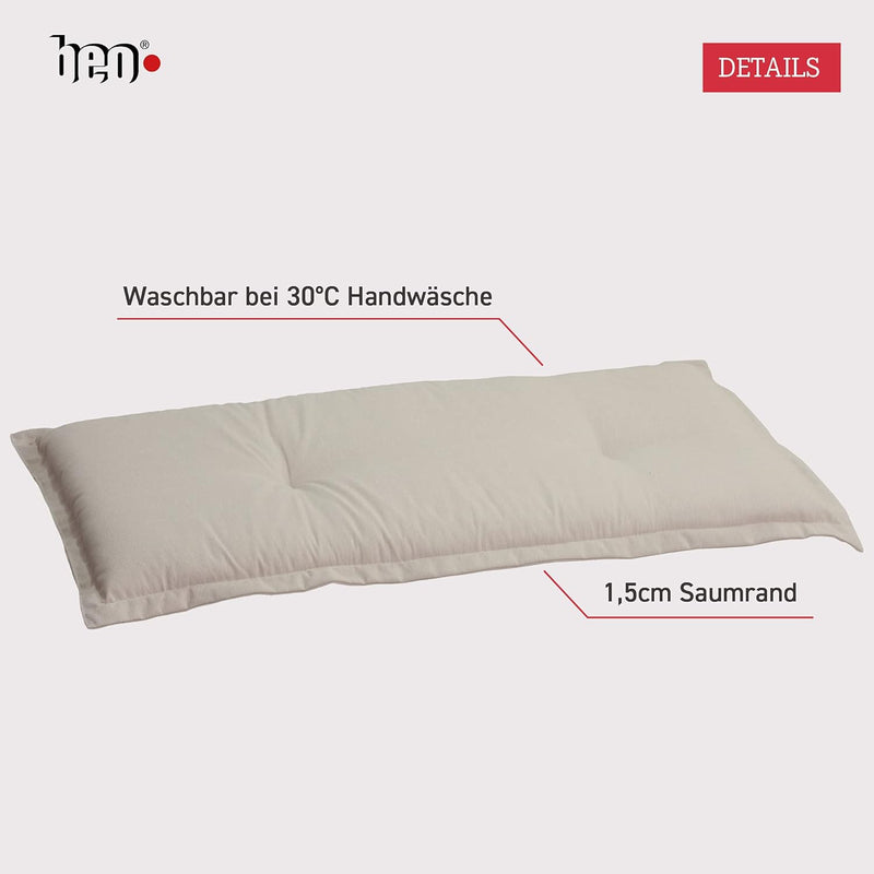 Beo Bankauflage 100 x 45 cm Waschbar Ascot | Premium-Qualität Made in EU | Atmungsaktive Gartenbank