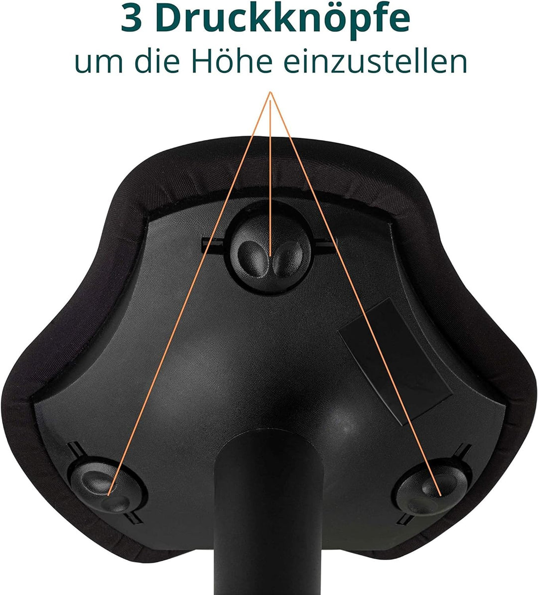 Unilux Moove Ergonomischer Bürohocker, Höhenverstellbarer Sitzhocker mit integriertem Bewegungsfeedb