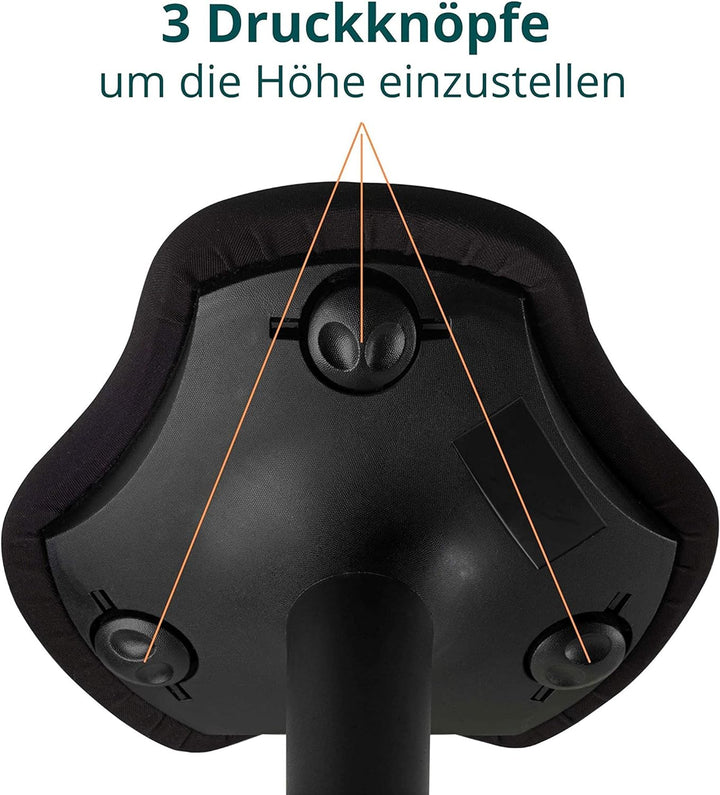 Unilux Moove Ergonomischer Bürohocker, Höhenverstellbarer Sitzhocker mit integriertem Bewegungsfeedb