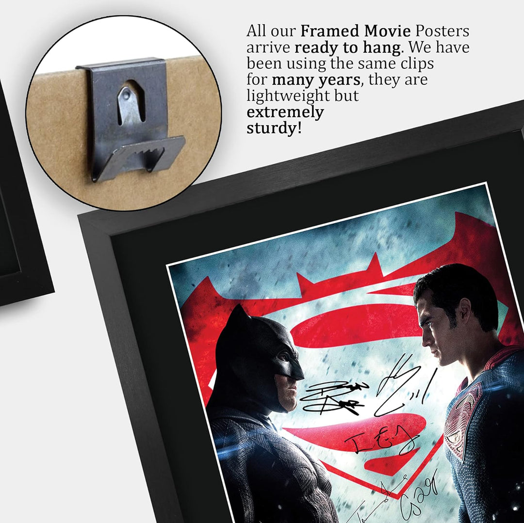 HWC Trading Poster, Motiv: Batman vs Superman, The Cast Ben Affleck Henry Cavill, gedrucktes Autogra