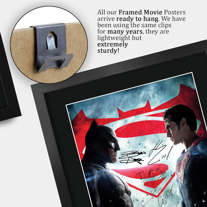 HWC Trading Poster, Motiv: Batman vs Superman, The Cast Ben Affleck Henry Cavill, gedrucktes Autogra