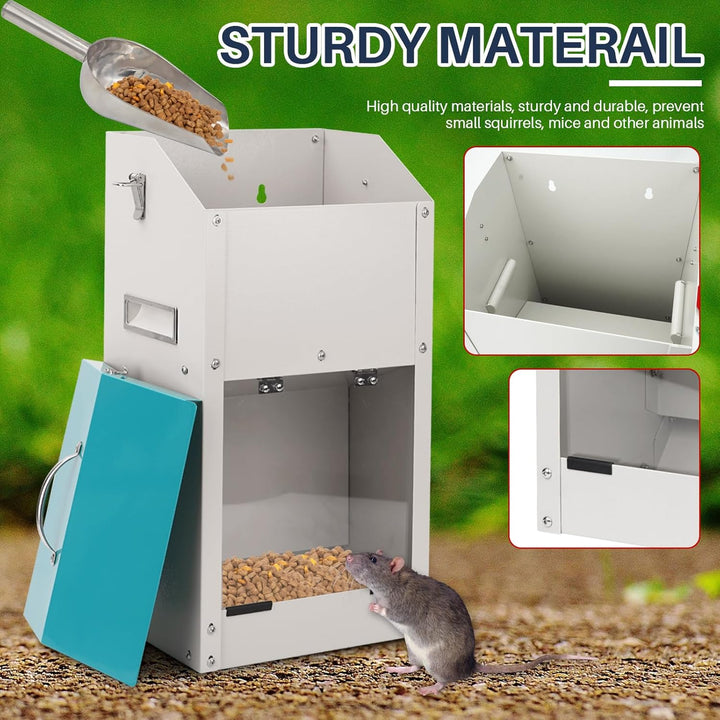 Futterautomat für Hunde - Fassungsvermögen 7 kg, Kann Das Futter Vor Feuchtigkeit SchüTzen, Anti-Nag