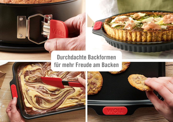 Woll Bakeware Muffinform für 12 Stück, mit hitzebeständigen Silikongriffen bis 230°C, PFAS-frei, zwe