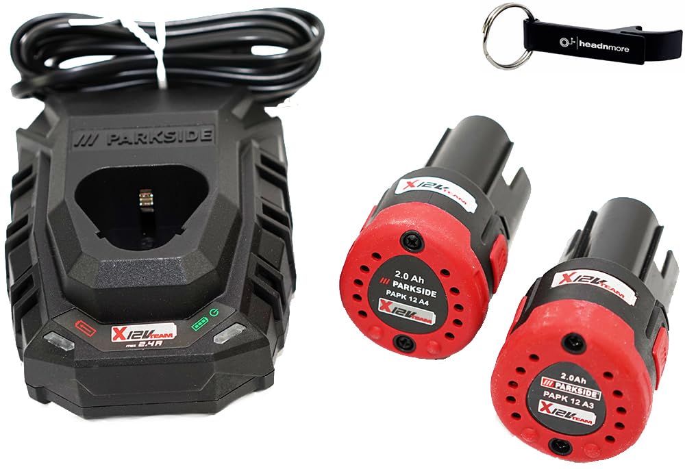 Angebot für Original 12V Akkuset PAPK 12 – 2× 2 Ah Akku + Ladegerät – passend für die Serie Parkside