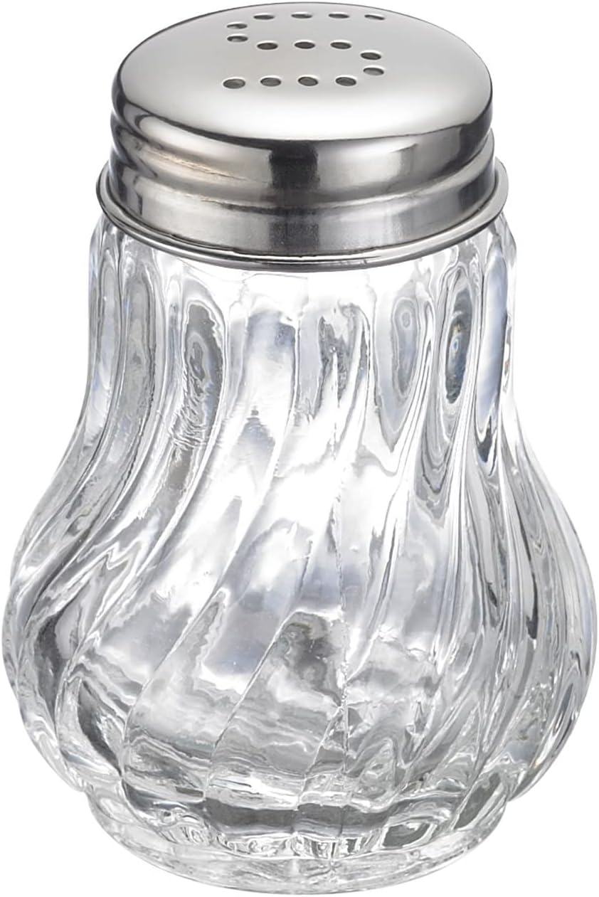 Westmark Salzstreuer, 12 Stück, Fassungsvermögen: je 50 ml, Glas/Edelstahl, Berlin, Silber/Transpare