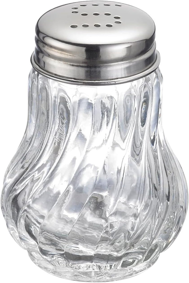 Westmark Salzstreuer, 12 Stück, Fassungsvermögen: je 50 ml, Glas/Edelstahl, Berlin, Silber/Transpare