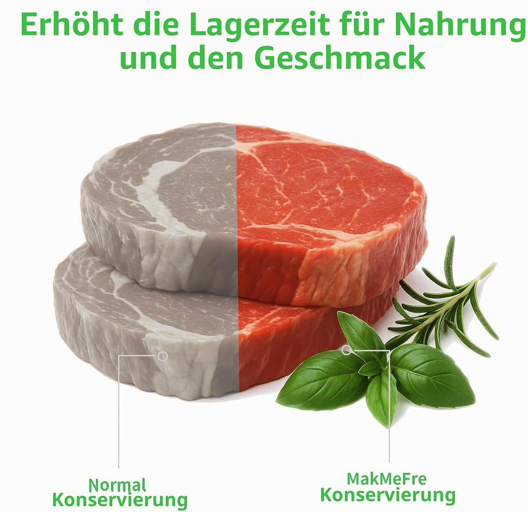 MakMeFre 200 Beutel 20x30cm Profi Vakuumbeutel Vakuumierbeutel für Alle Vakuumierer und Lebensmittel