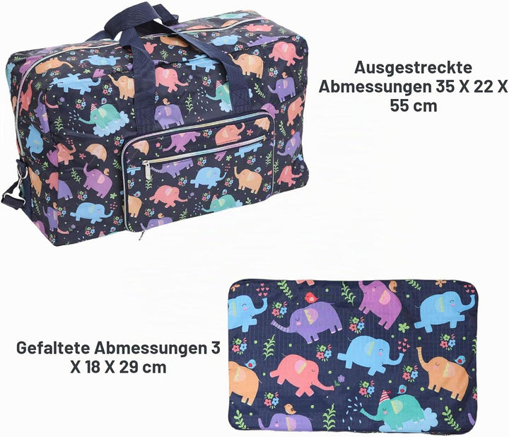 Arxus Grosse Faltbare Reisetasche Tragen Sie die Reisetasche am Wochenende über dem Gepäck mit Schul