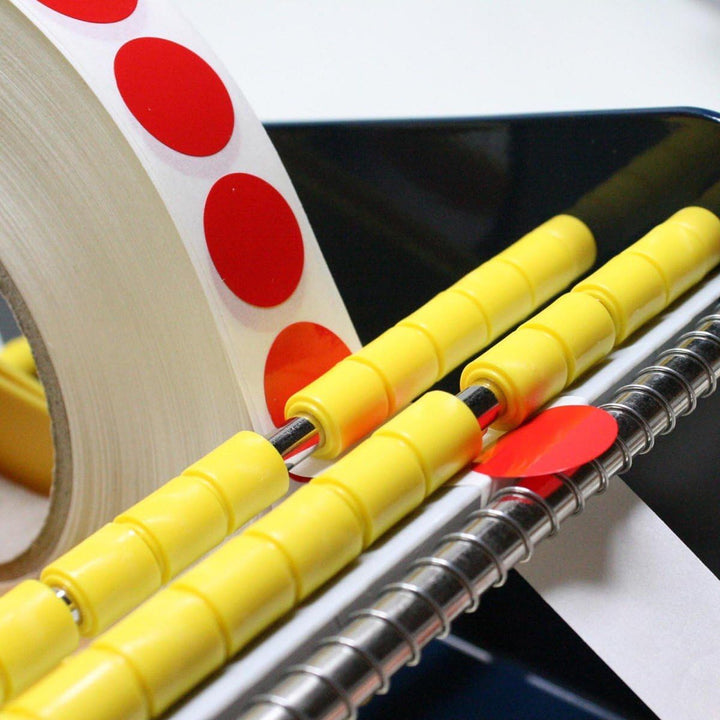 TE-Office Etikettenspender Labelspender aus Stahl für Haftetiketten Tischgerät manuell bis 113 mm 11