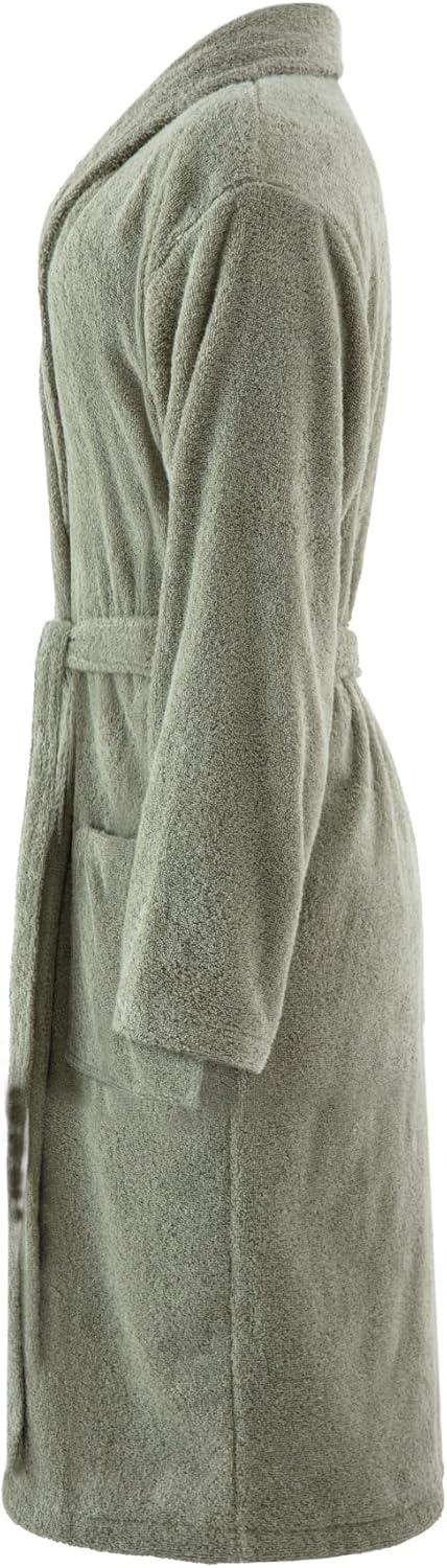 PandaHome Bademantel Damen und Herren aus 100% Baumwolle, Morgenmantel Frottee Kuschel, Saunamantel