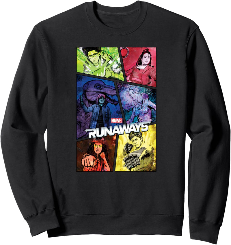 Marvel Runaways Color Block Character Grid Sweatshirt
