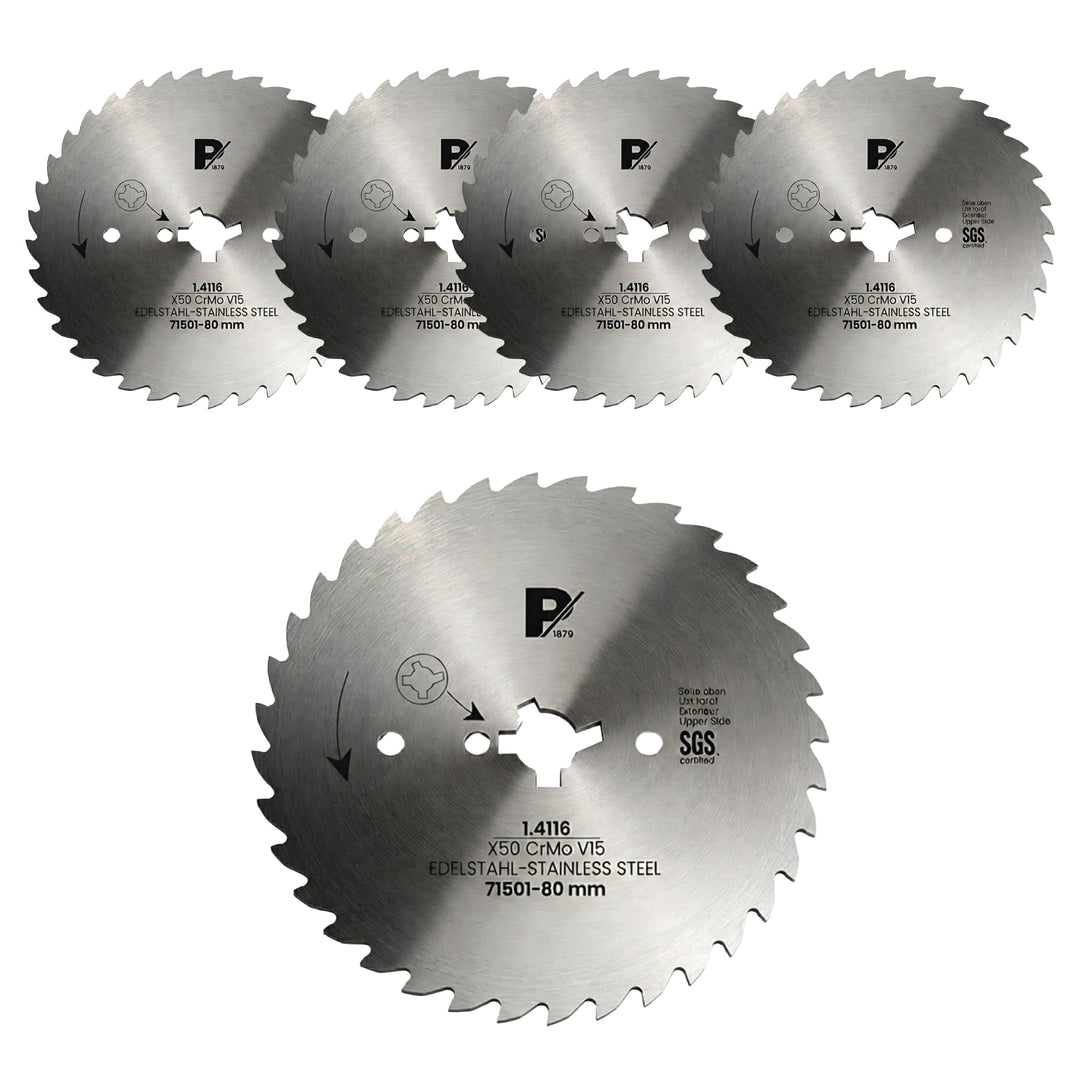 Pirge Kreismesser Universal 80 mm - Schärfstes Dönermesser aus Edelstahl in Premium Qualität (Gezähn