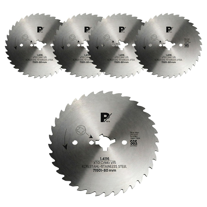 Pirge Kreismesser Universal 80 mm - Schärfstes Dönermesser aus Edelstahl in Premium Qualität (Gezähn