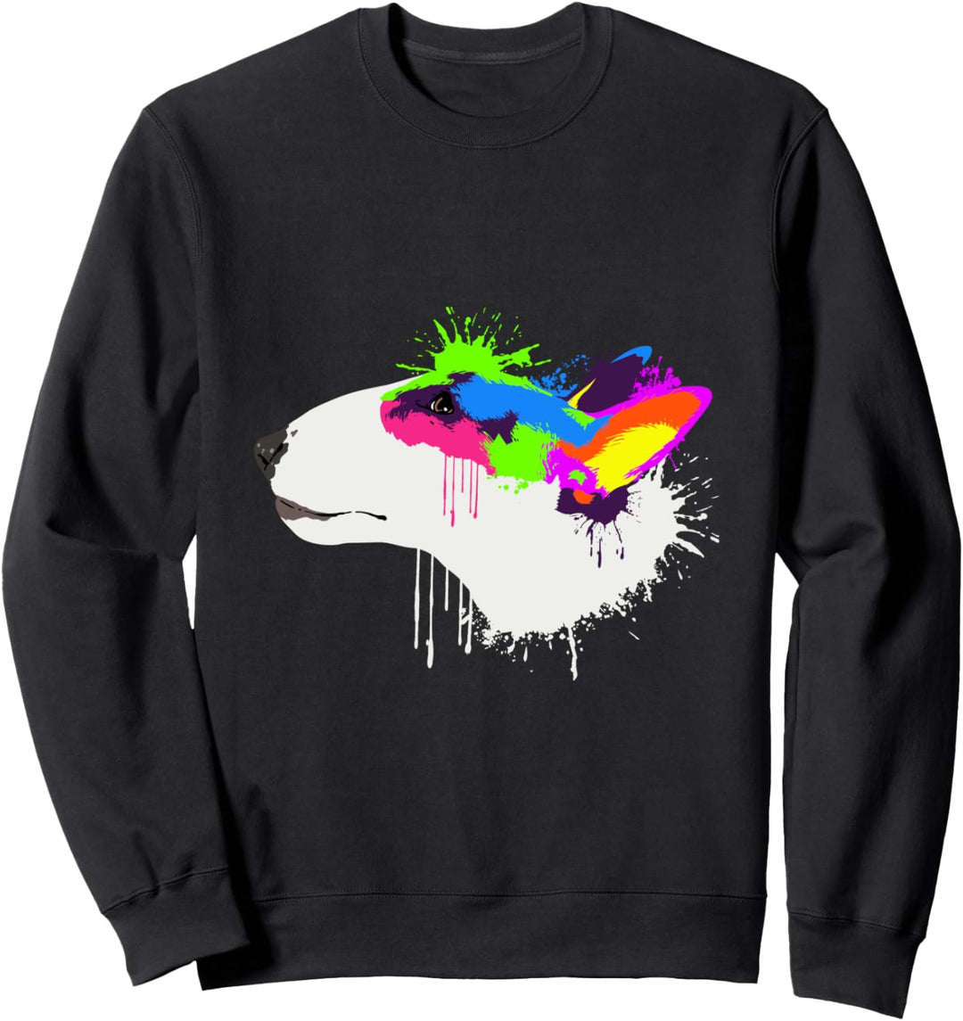 Splash Art Bullterrier Hundehalter Geschenkidee Hunde Sweatshirt