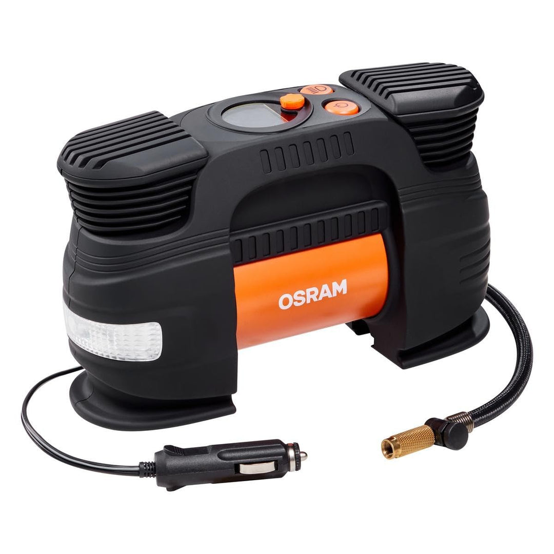 OSRAM TYREinflate 830, 12V DC grosser Fahrzeug Reifenfüller, mit Auto-Stopp und LED-Licht,Ventil zum
