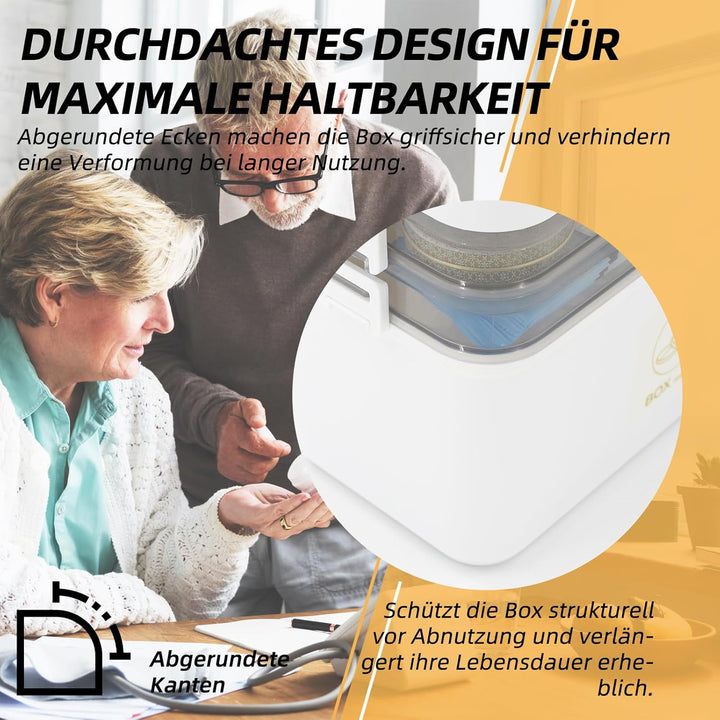 Grosse dreilagige Medikamentenbox mit Tragegriff, Erste-Hilfe-Set, multifunktionale tragbare Medikam