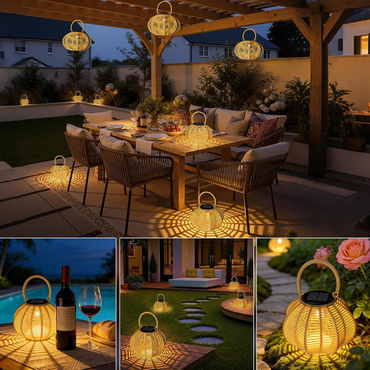 Solarlampen für Aussen Hängend, 1 Stück IP65 Wasserdicht Solarleuchten für Aussen, Geeignet Balkon D