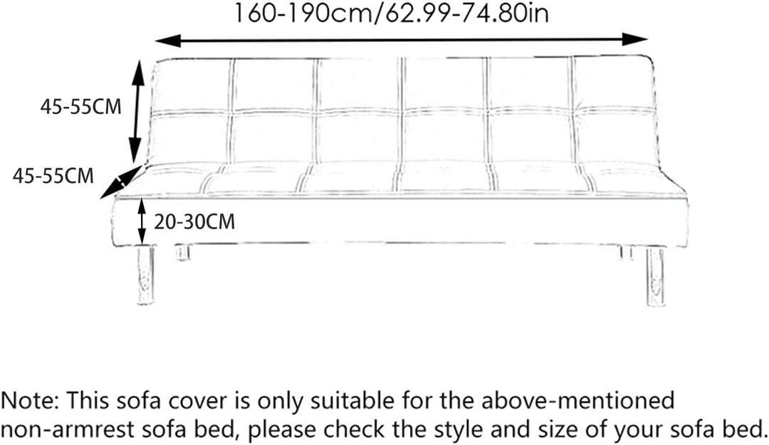 Sofabezug ohne armlehne Stretch Armlose Schlafsofabezüge sofauberwurf ohne armlehne sofahusse 2 sitz