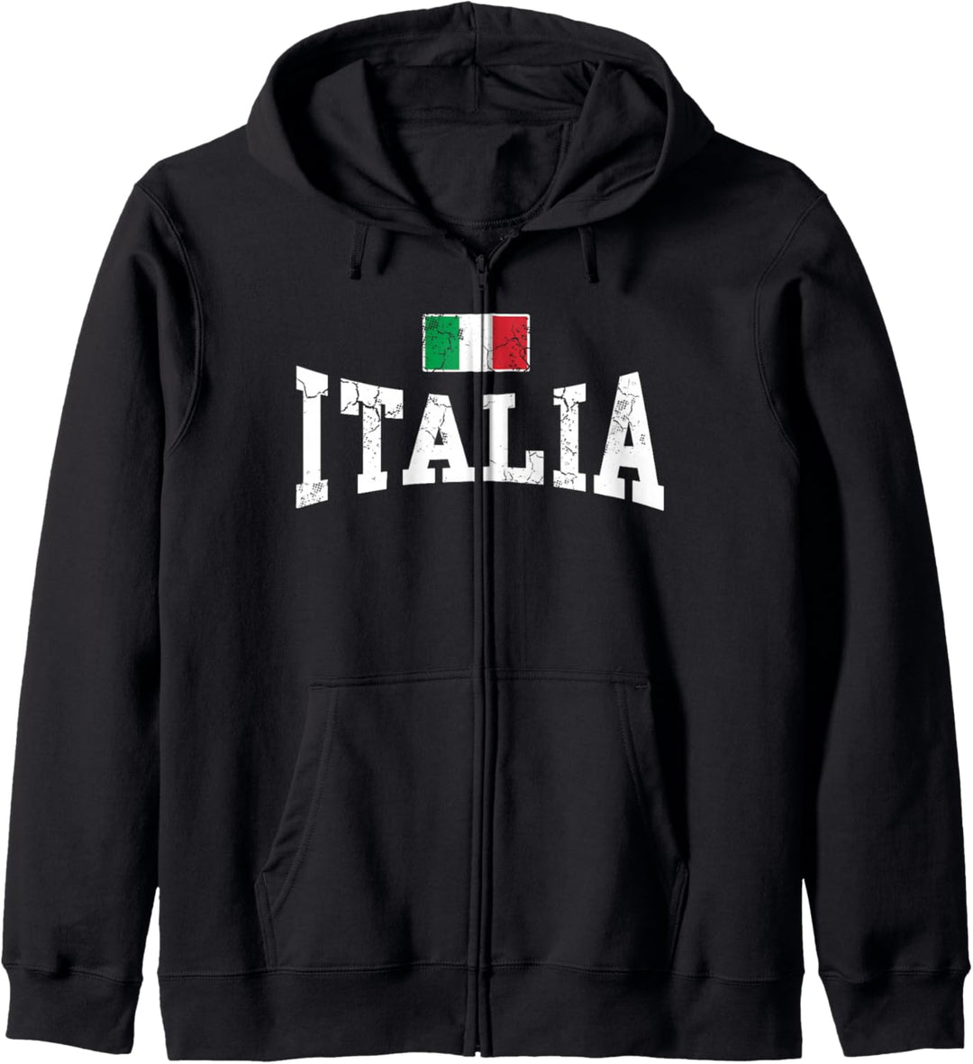Italienische Italien-Flagge im Vintage-Stil Kapuzenjacke