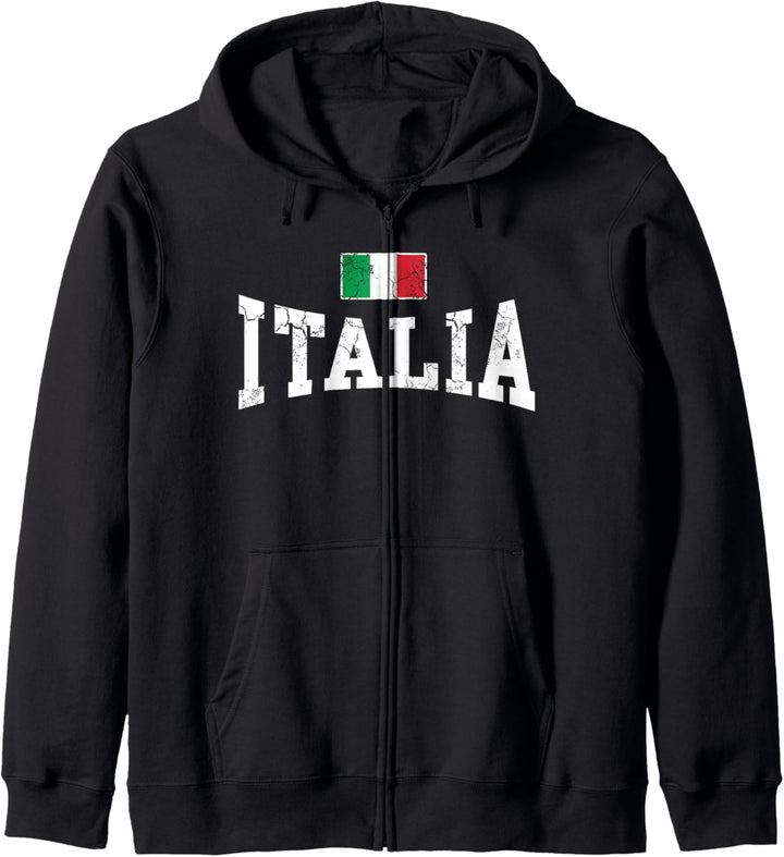 Italienische Italien-Flagge im Vintage-Stil Kapuzenjacke