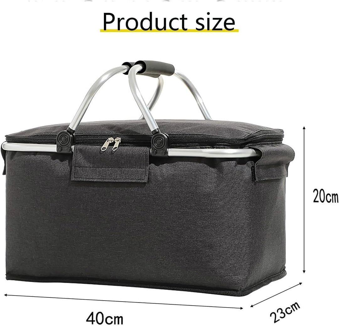 Einkaufskorb Faltbar, Einkaufskorb mit Kühlfunktion, Thermo als Picknickkorb,Tragekorb,Kühlbox Tragb