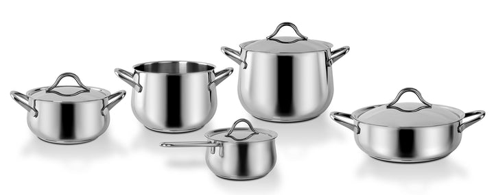 Barazzoni Geschmack/Italienisch 9 Teile, Edelstahl 18/10. Made in Italy.