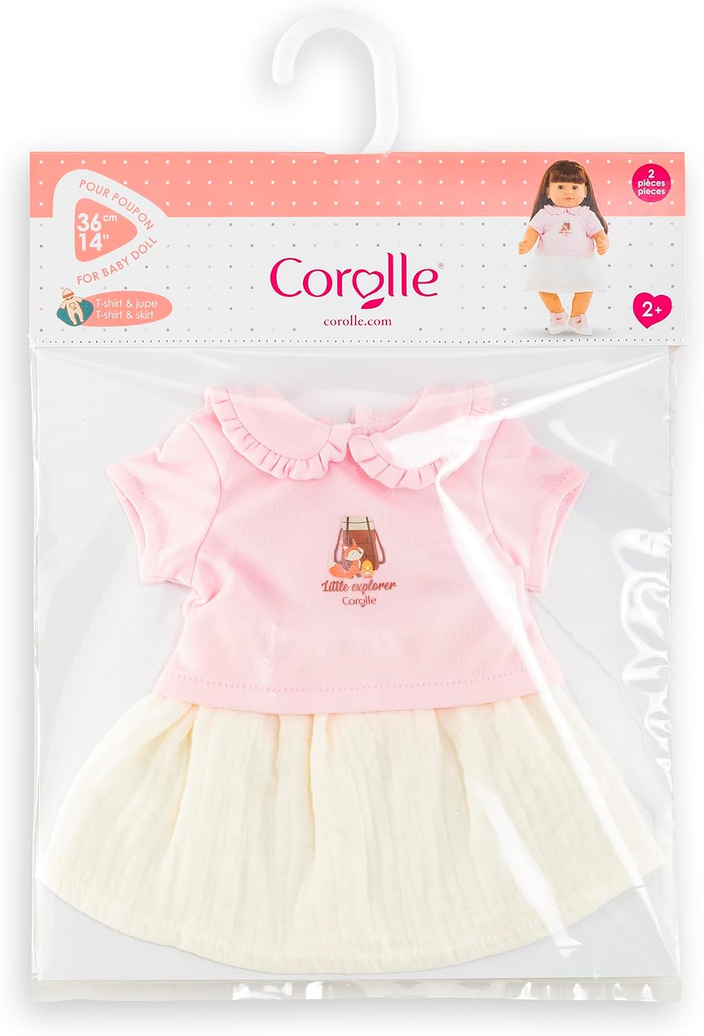 Corolle T-Shirt &amp; Rock, Kleiner Entdecker, Puppenkleidung, 36 cm, ab 2 Jahren, 9000141960