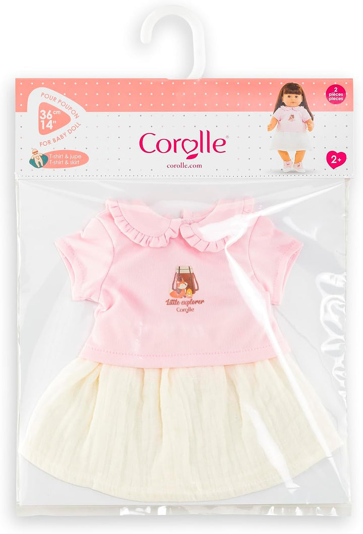 Corolle T-Shirt &amp; Rock, Kleiner Entdecker, Puppenkleidung, 36 cm, ab 2 Jahren, 9000141960