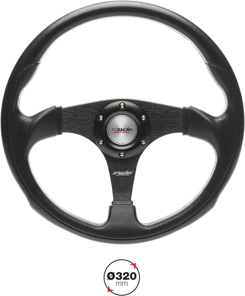 Simoni Racing BPU320N Barchetta Universal Steering Wheel, Schwarz