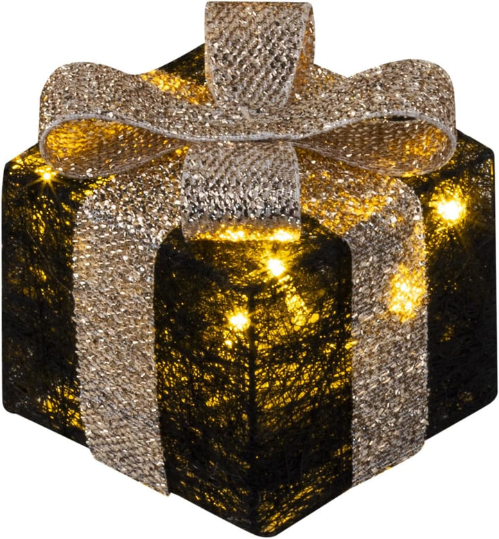 Bambelaa! 3er Led Deko Geschenke Leucht Boxen Timer Weihnachts Dekoration Weihnachtsdeko Beleuchtet