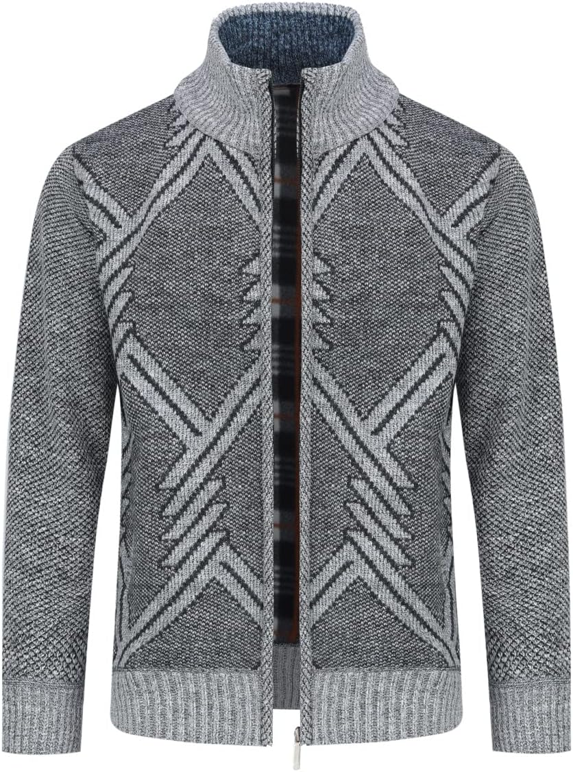 Sliktaa Herren Strickjacke Festival Cardigan Warm Trachtenjacke Mode Schlichter Pullover Langarm Swe