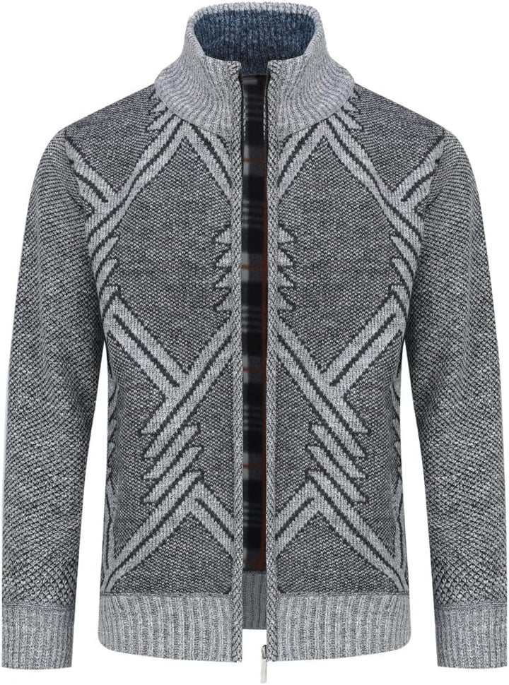 Sliktaa Herren Strickjacke Festival Cardigan Warm Trachtenjacke Mode Schlichter Pullover Langarm Swe