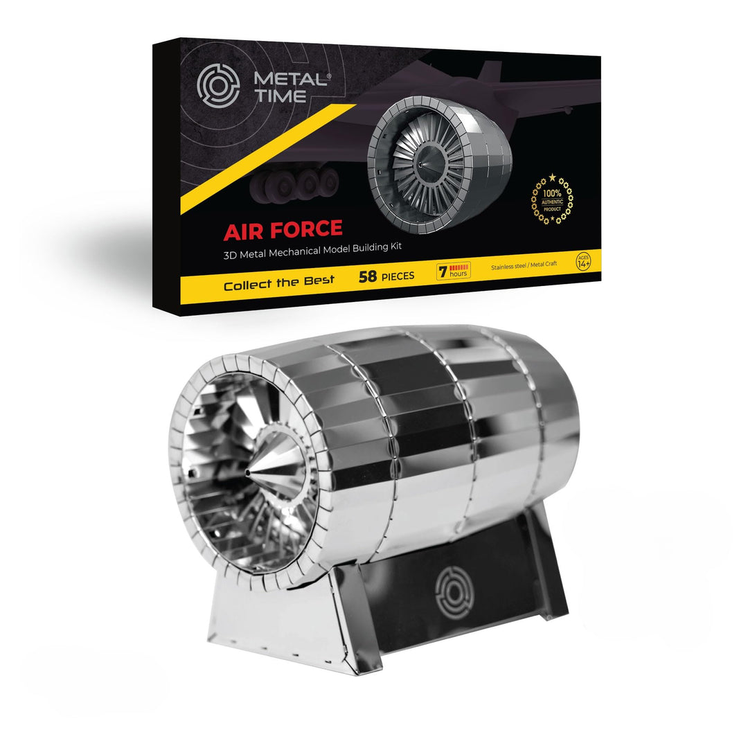 Metal-TIME Jet Engine Turbine, 3D Metall Puzzle, Jet Engine Assemble Model Kit, 3D Metall Modell DIY