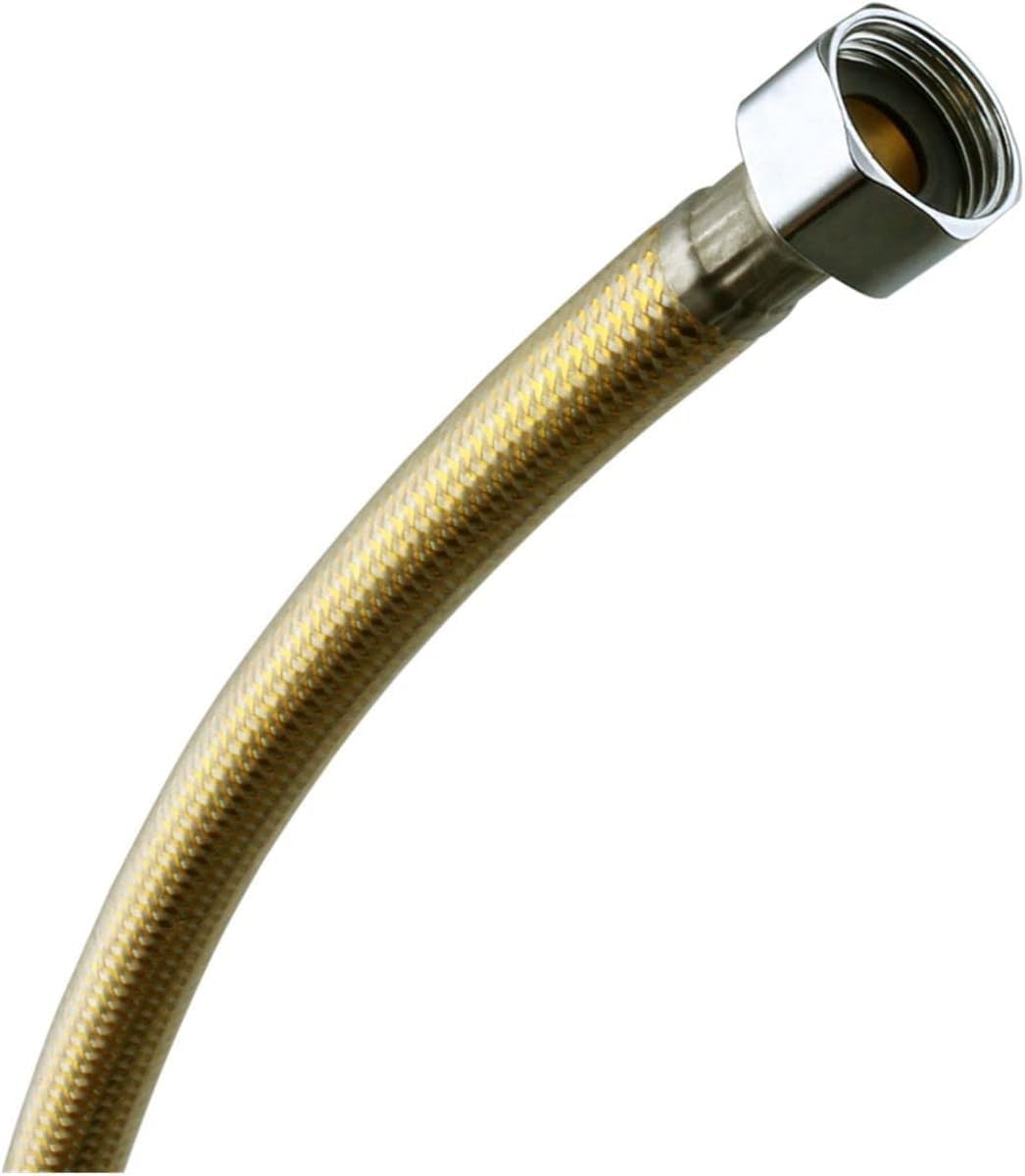 ZZSRJ Goldener Wasserhahn-Sanitärschlauch 400/500 / 600 mm Eckventil-Anschluss Edelstahl-Gold-Toilet