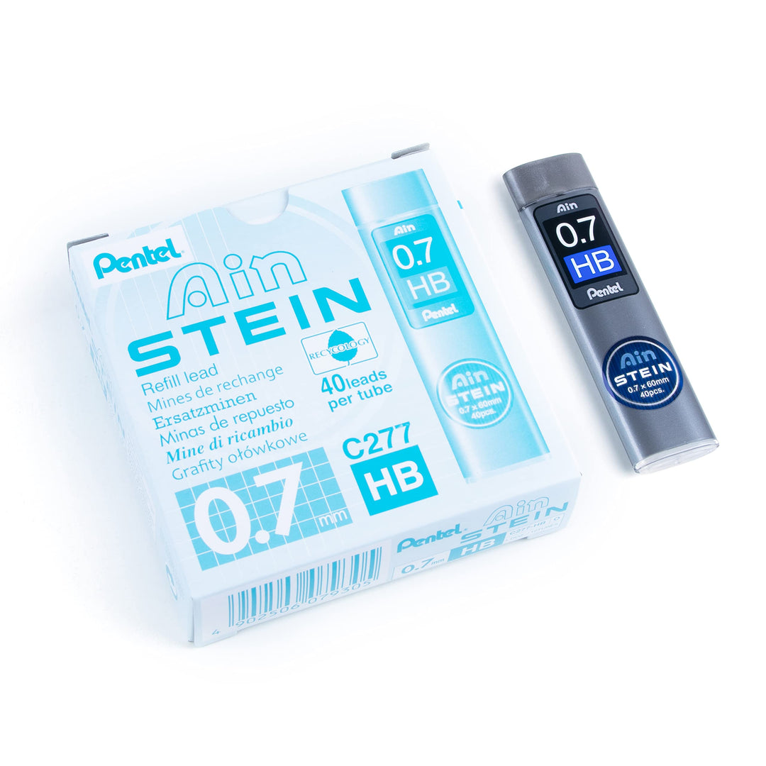 Pentel C277-HBO Ain Stein Feinmine, Strichstärke 0.7 mm, Härtegrad HB, 40 Minen je Dose, HB