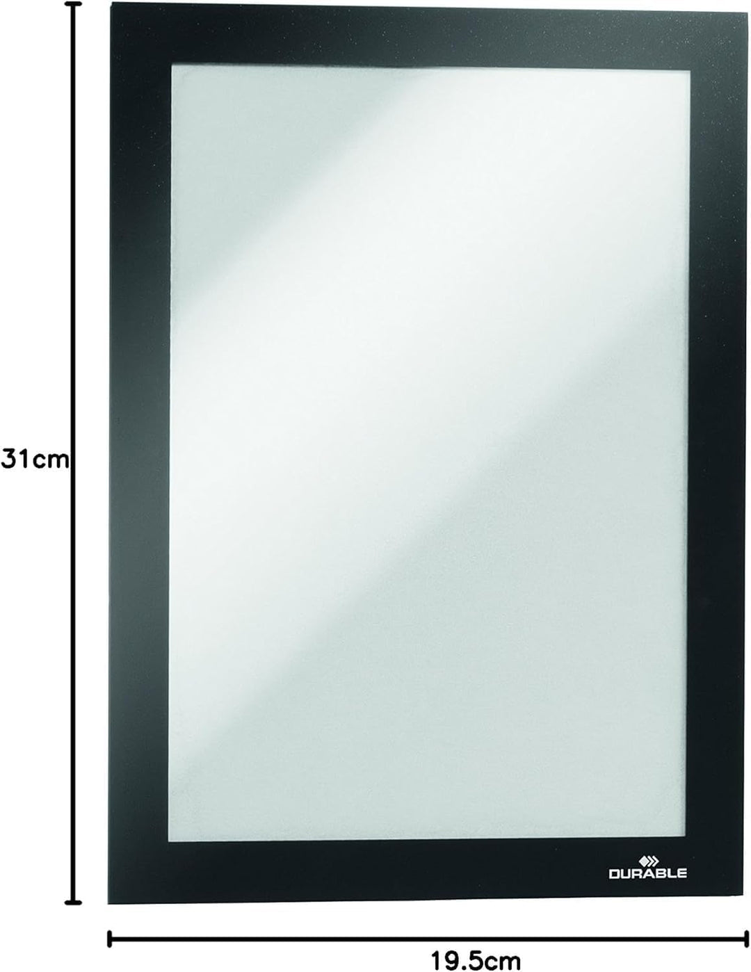 Durable Info-Rahmen Duraframe (A5, selbstklebend mit Magnetverschluss) 10 Stück, schwarz, 488101 A5