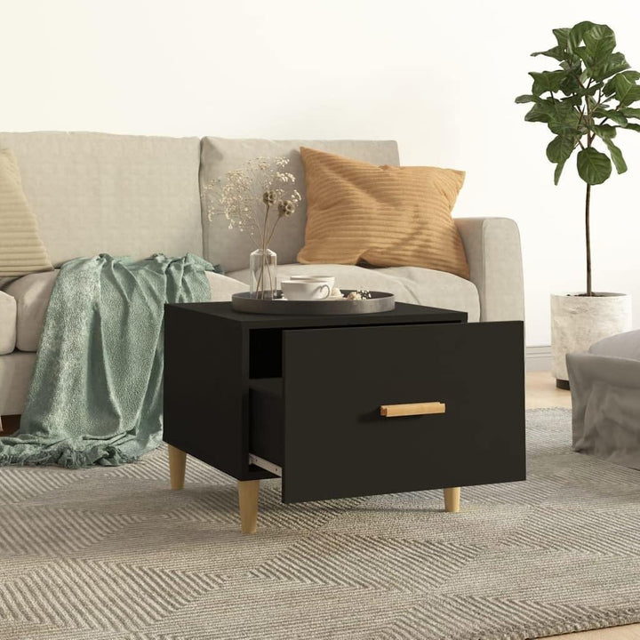 FIRBNUS Coutischtisch Schwarz 50x50x40 cm Holztisch Wohnzimmer Wohnzimmertisch Modern Beistelltisch