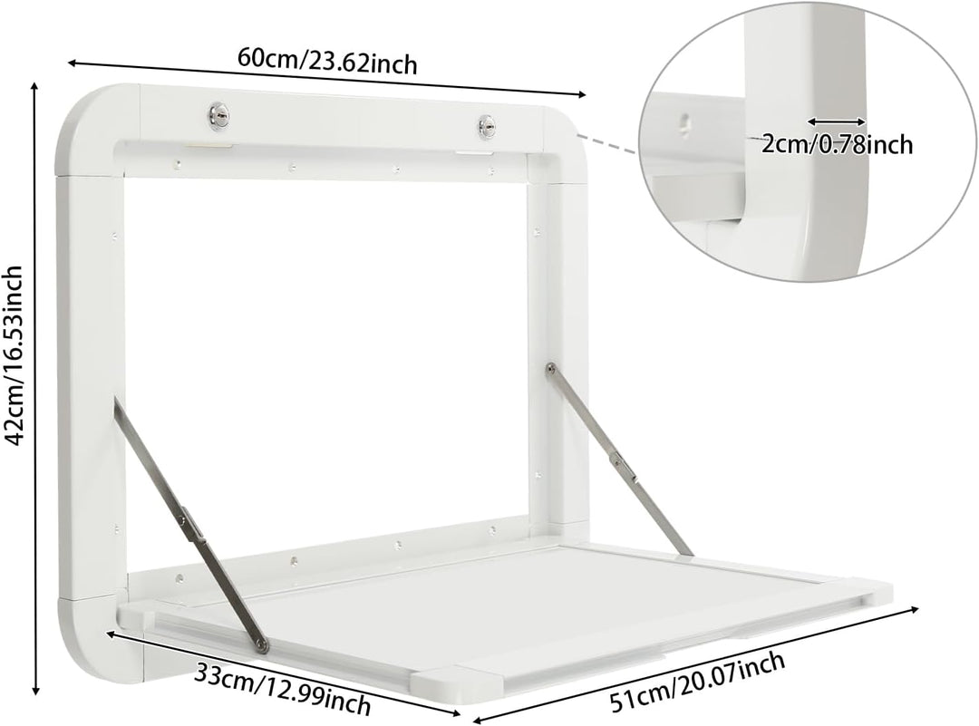 Weiss RV klappbaren Picknick-Tisch, Aluminium-Legierung Klappbare Wand Tisch Abschliessbare Wand Tis