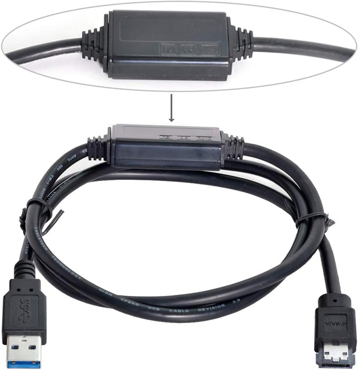 xiwai USB 3.0 zu Power Over eSATA DC5V Adapter USB 2.0 auf HDD/SSD/ODD eSATAp Konverter Typ-A USB Ho